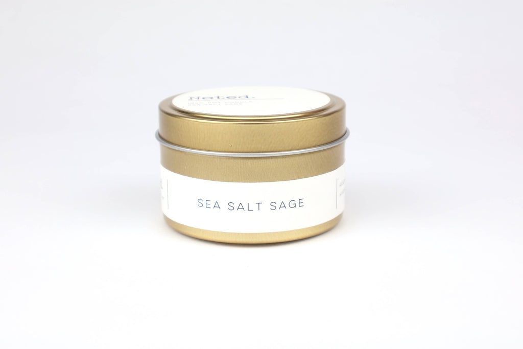 Sea Salt Sage Soy Candle | 5 oz Gold Tin