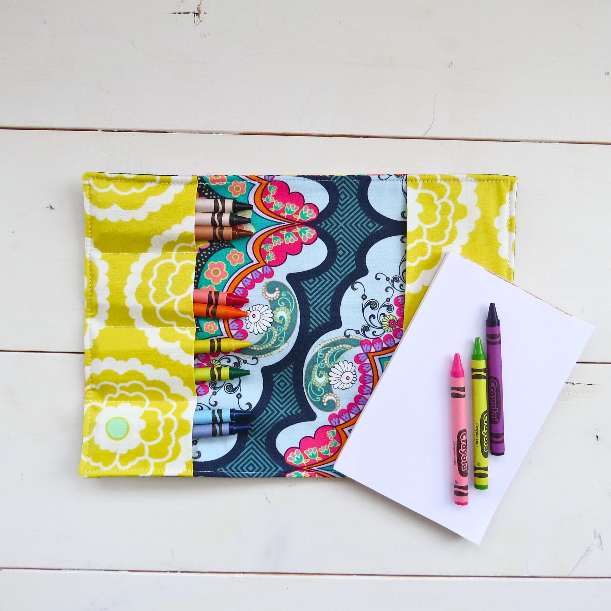 Doodle Crayon Holder & Notebook | Handmade Travel Art Kit for Kids
