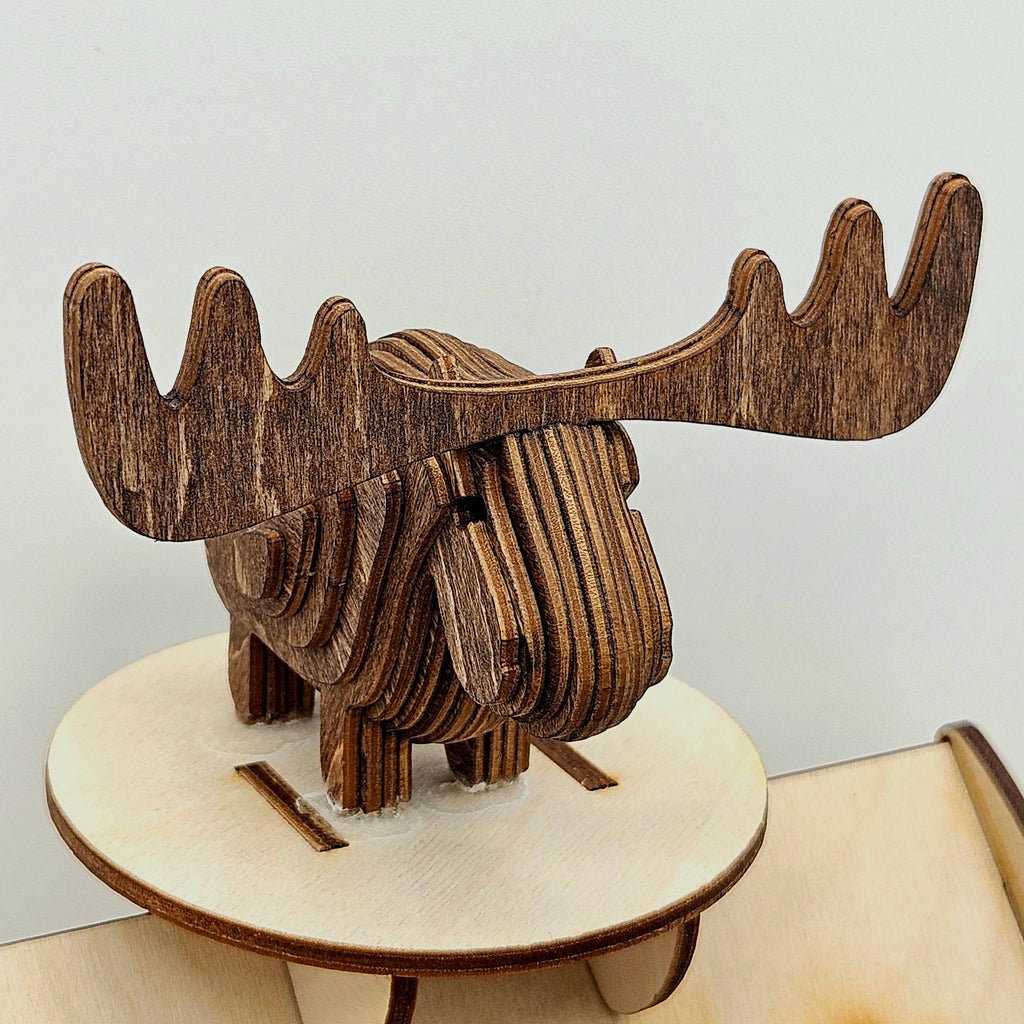 3D Wooden Mini  Moose Puzzles