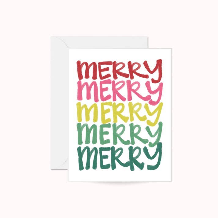 Merry Merry Merry — Christmas Greeting Card