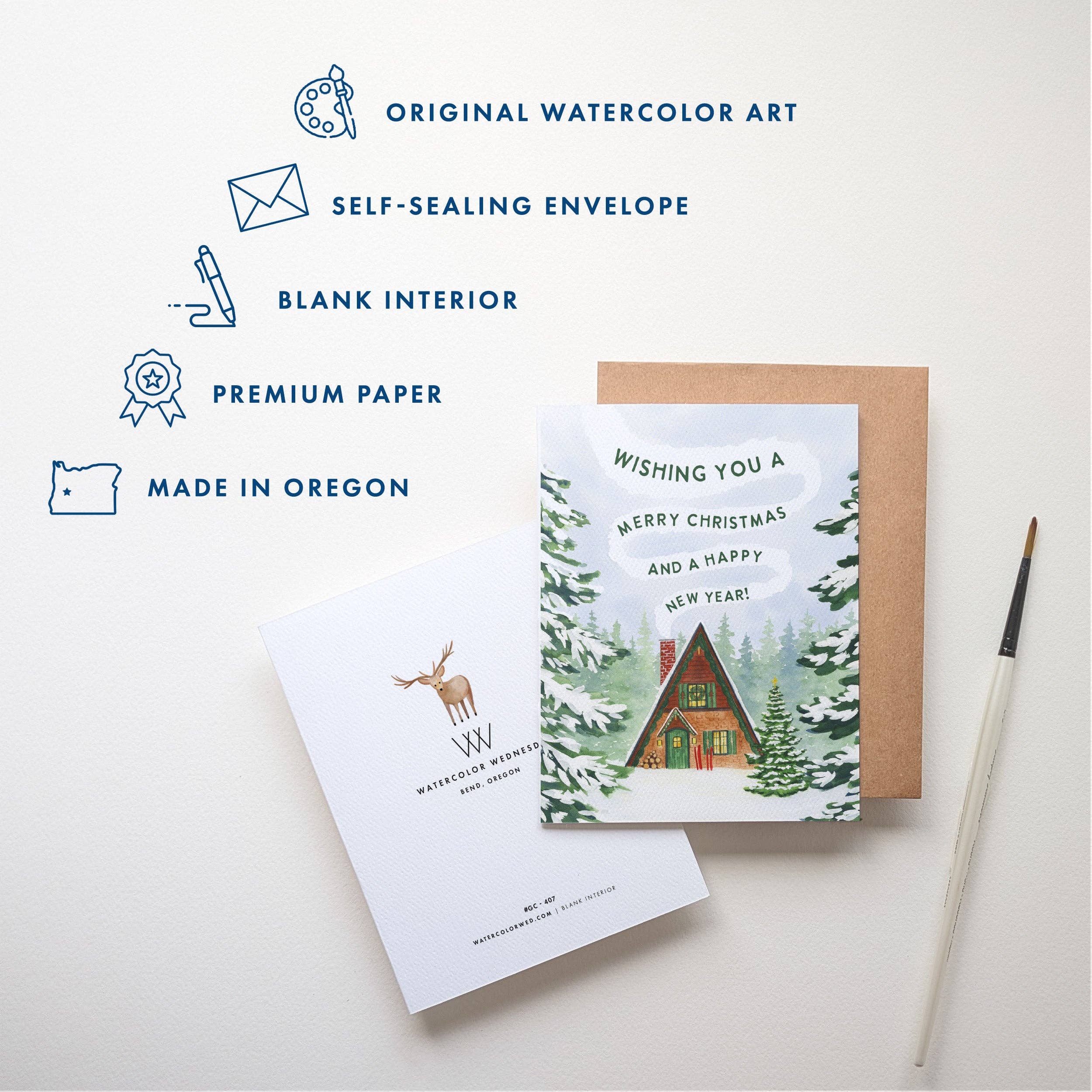 Christmas Cabin Holiday Card
