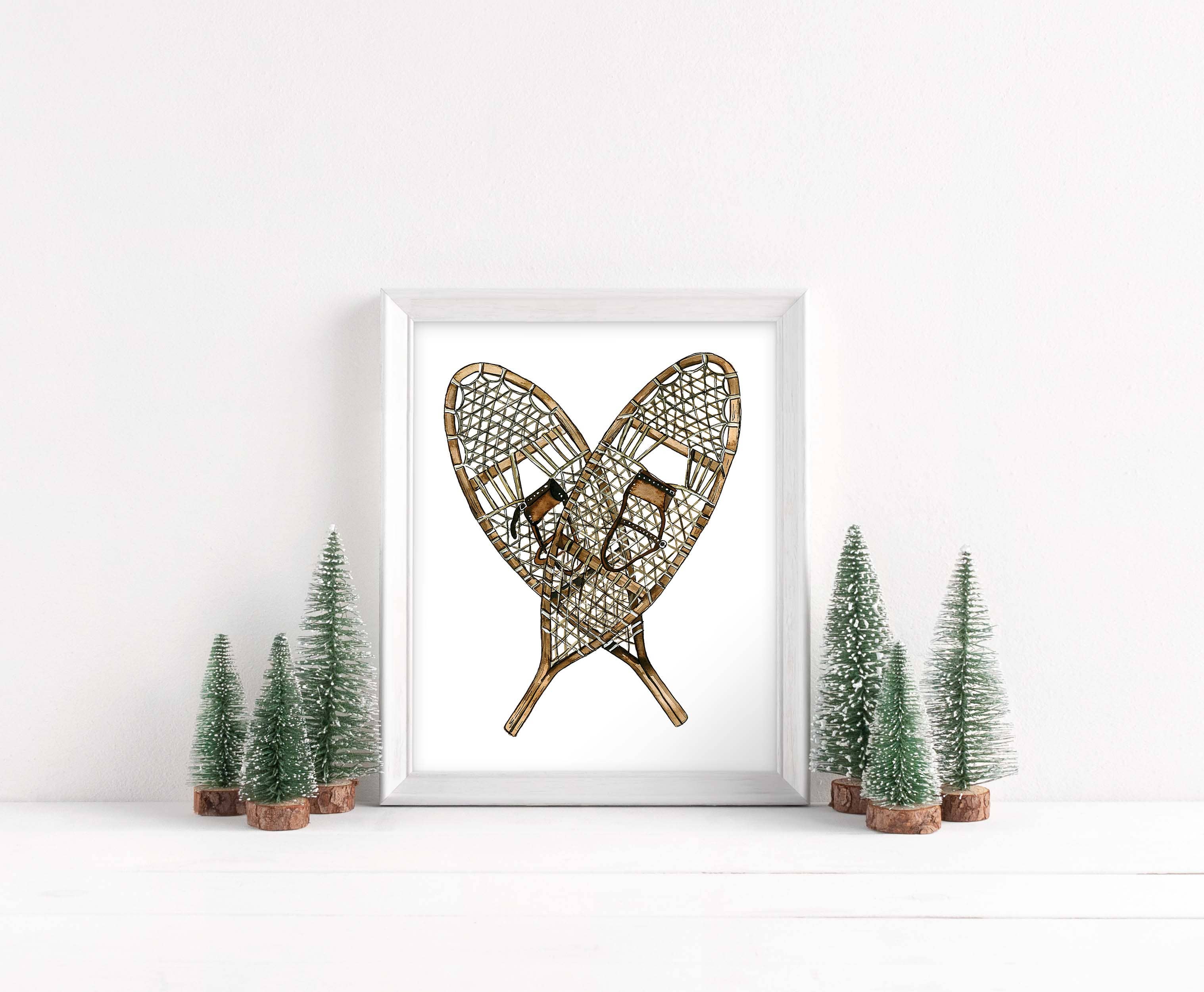 Vintage Snowshoe Art Print