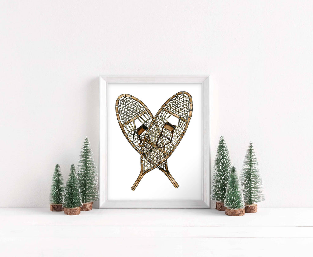 Vintage Snowshoe Art Print