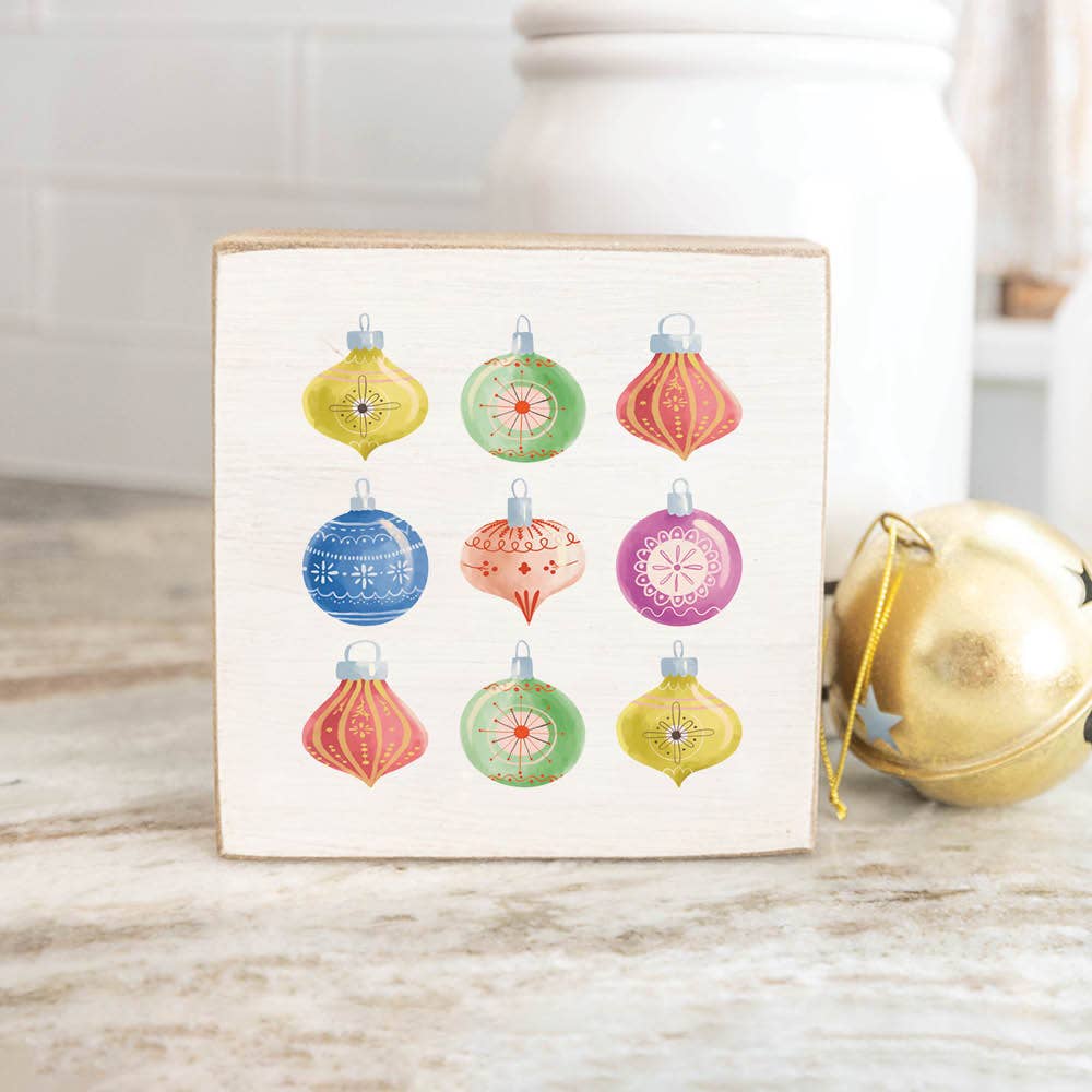 Christmas Ornaments Decorative Wooden Block