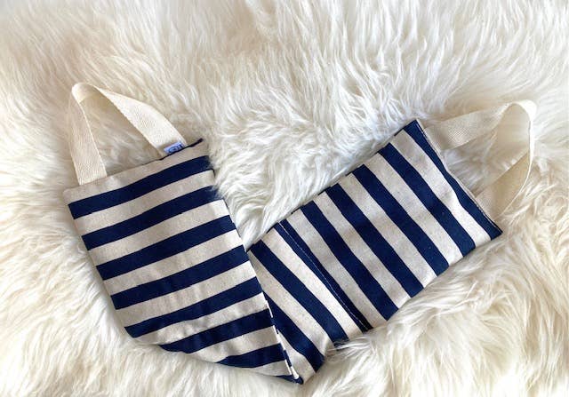 Warm & Cool Therapy Wrap | Oatmeal Navy Stripe