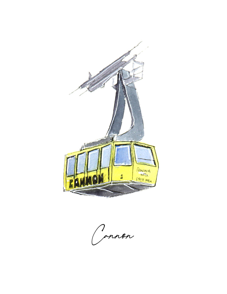 Cannon "Mustard" Aerial Tramway - 8x11 Art Print