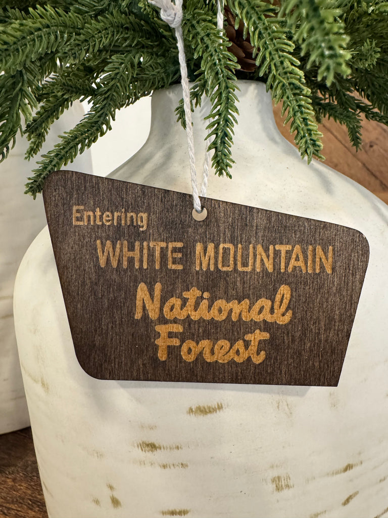 Entering White Mountain National Forest Ornament