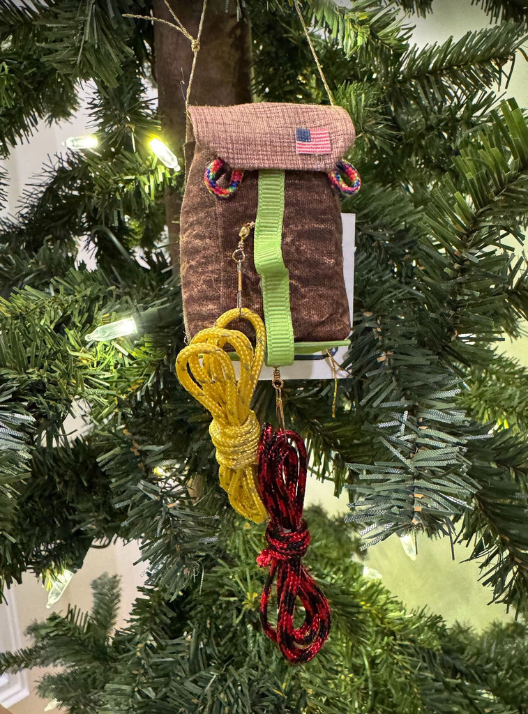 Rock Climbing Backpack Ornament