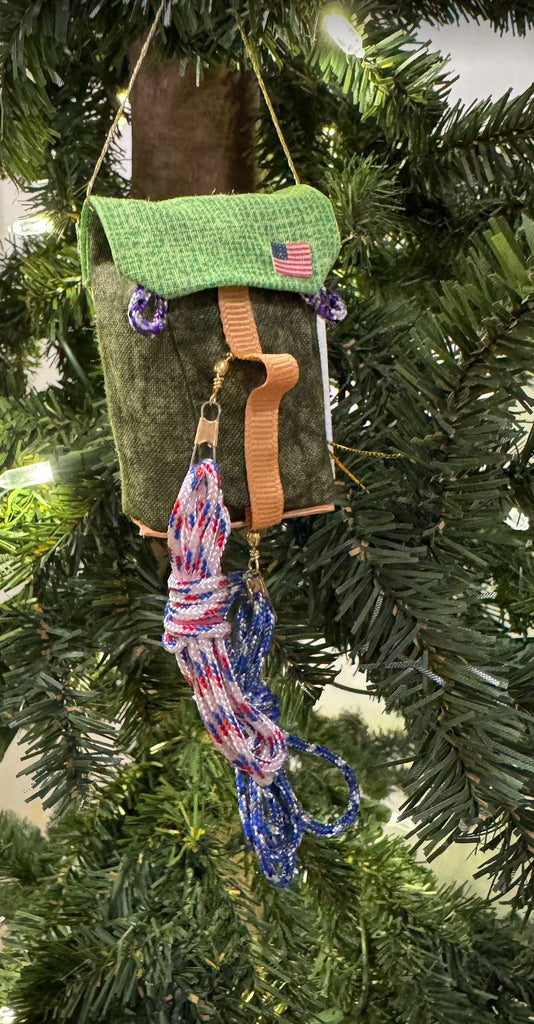 Rock Climbing Backpack Ornament