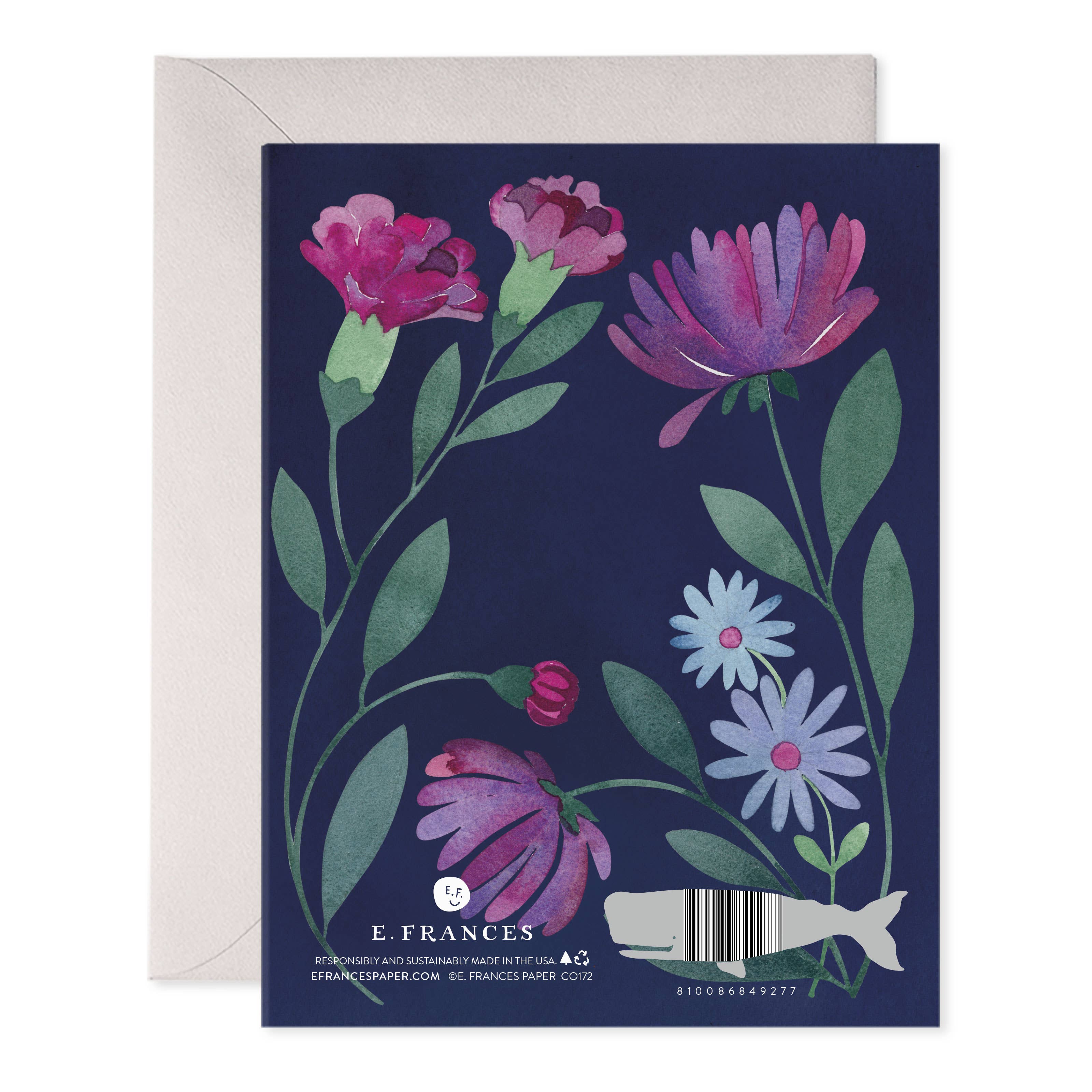 Purple Floral — Thinking of You Card