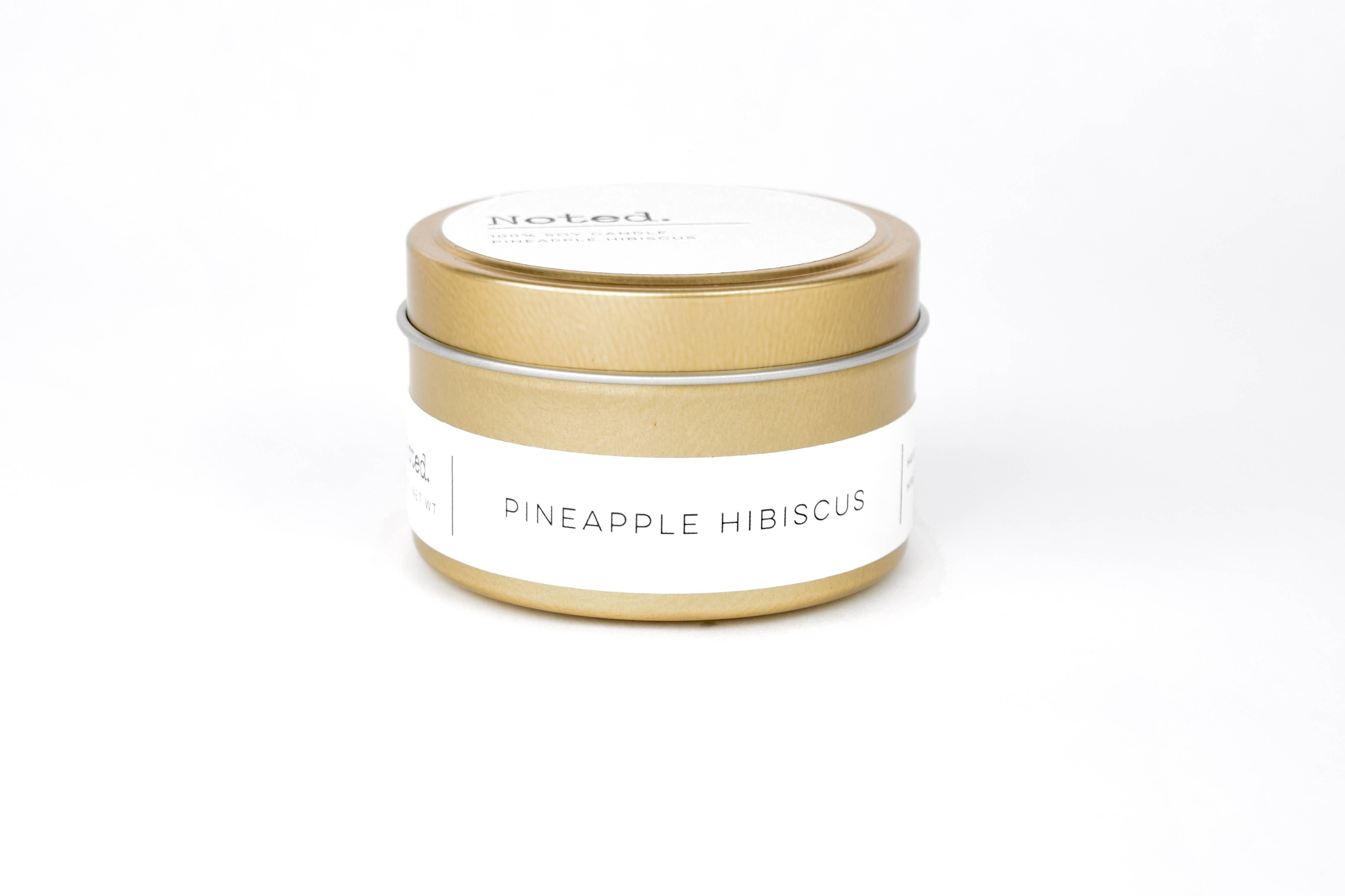 Pineapple Hibiscus Soy Candle | 5 oz Gold Tin