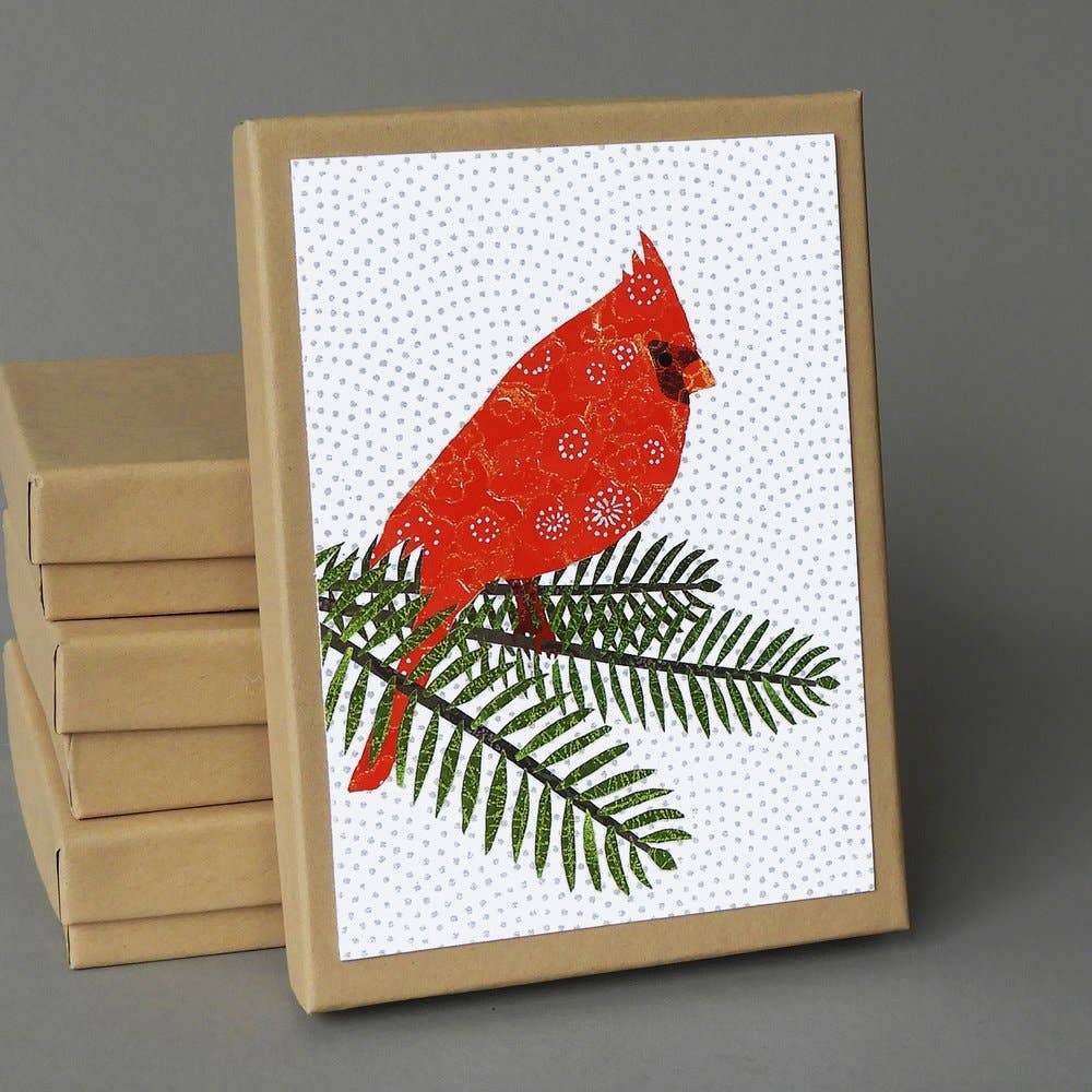 Cardinal Box: 10 Blank Nature-Inspired Christmas Cards