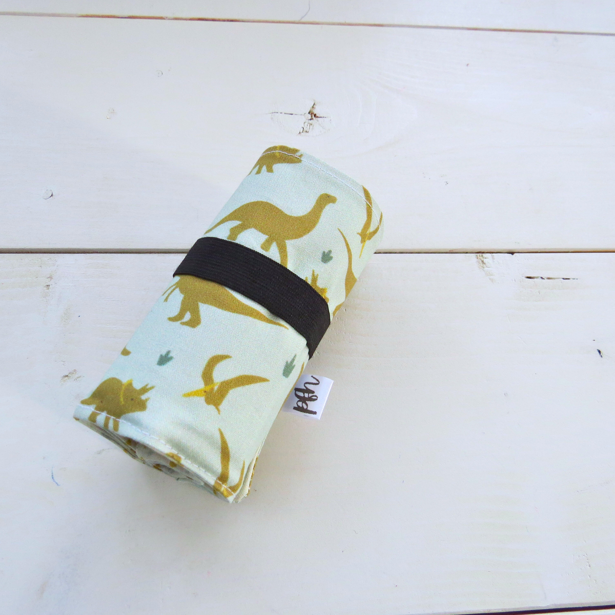 Dinosaur Crayon Roll-Up | Travel Art Organizer for Kids