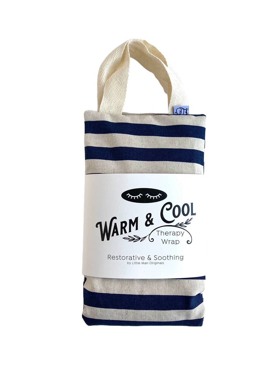 Warm & Cool Therapy Wrap | Oatmeal Navy Stripe