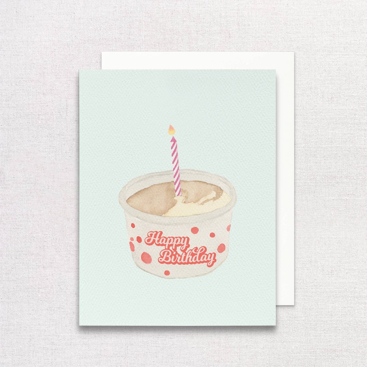 Ice Cream Cup — Happy Birthday Card