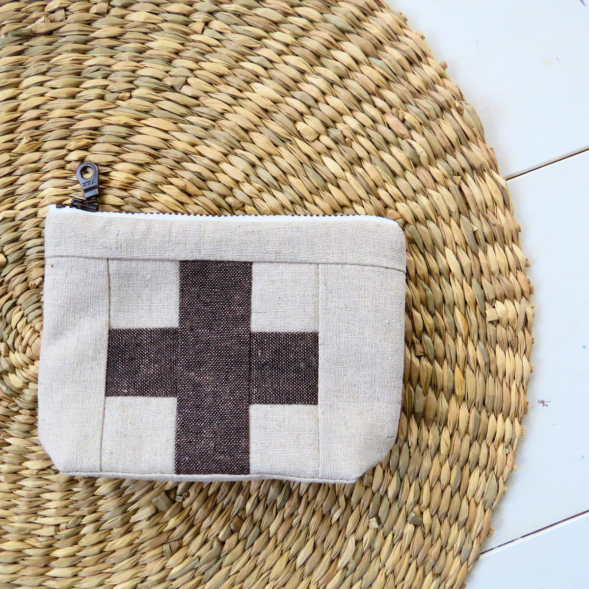 Handmade First Aid Travel Bag | Cream/Tobacco