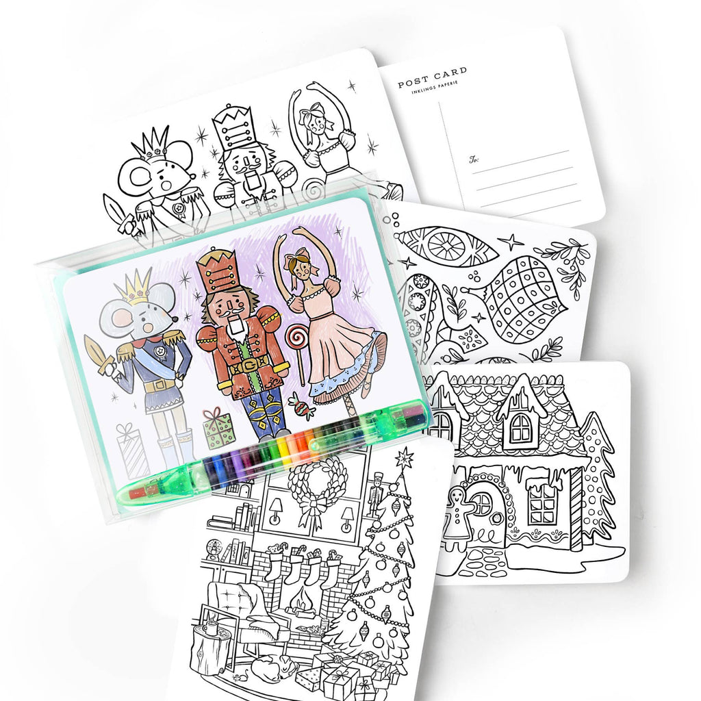 Color-In Postcard Kit — Holiday