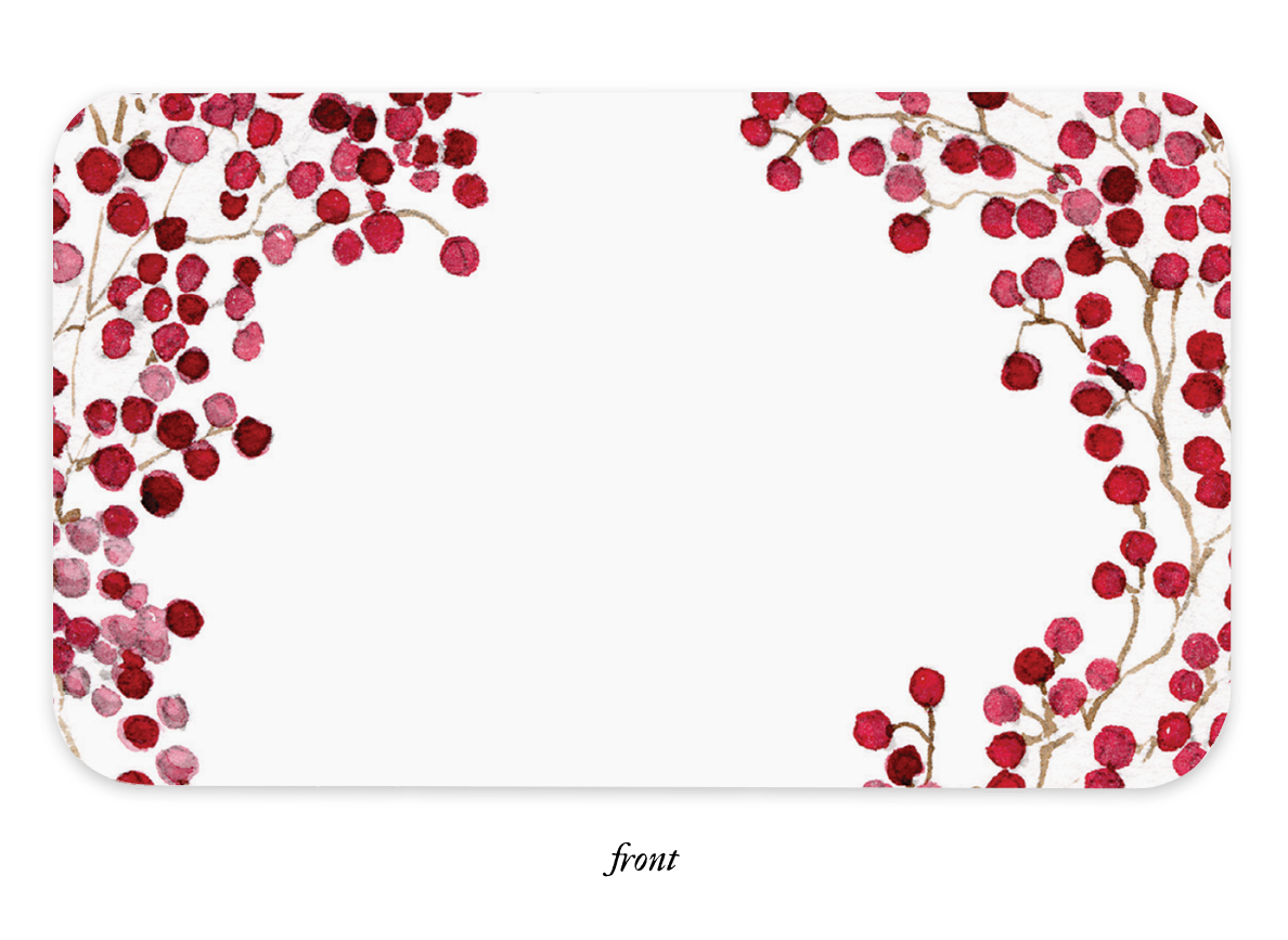 Red Berries Little Notes® — Mini Notecard Set