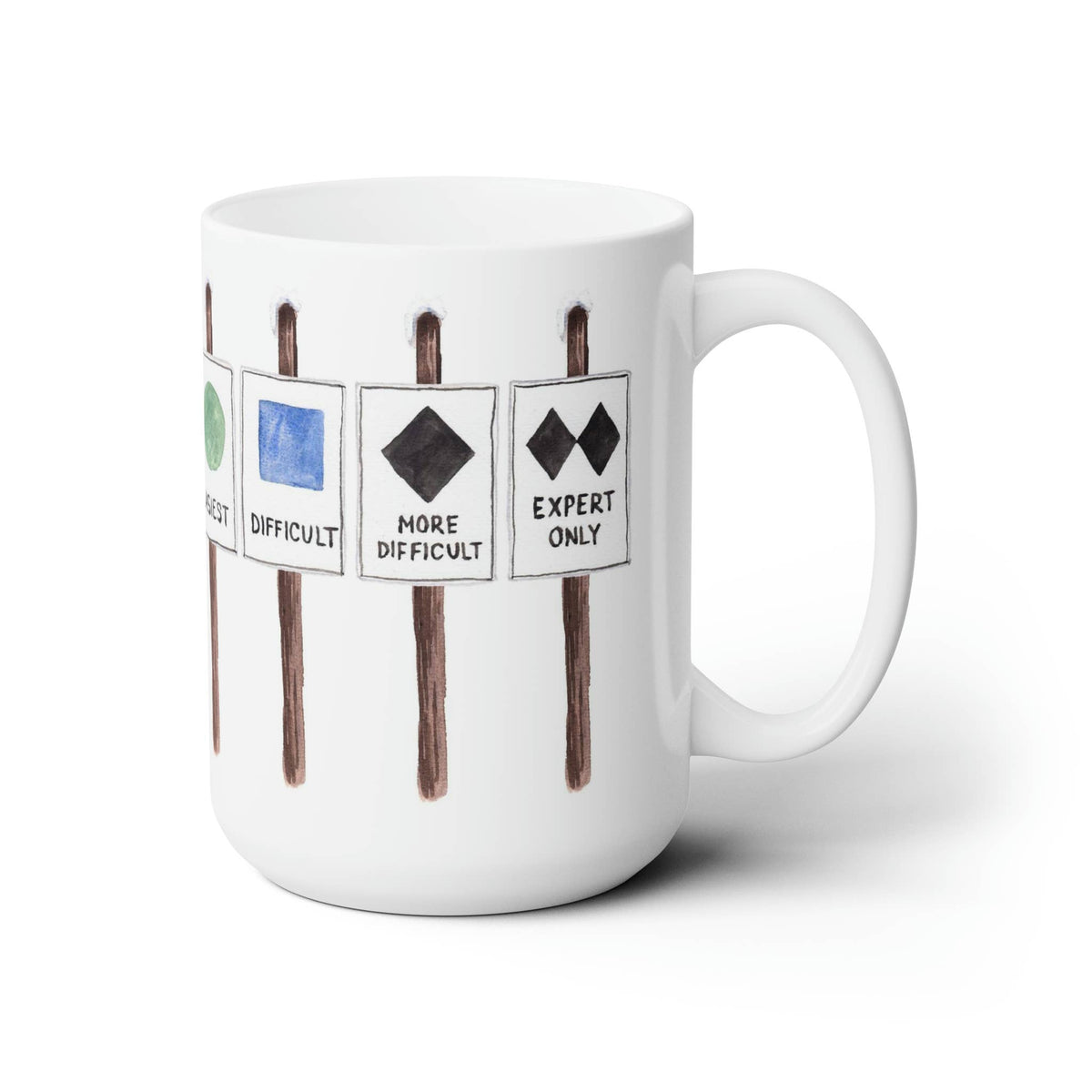 Ski Signs Ceramic Coffee Mug