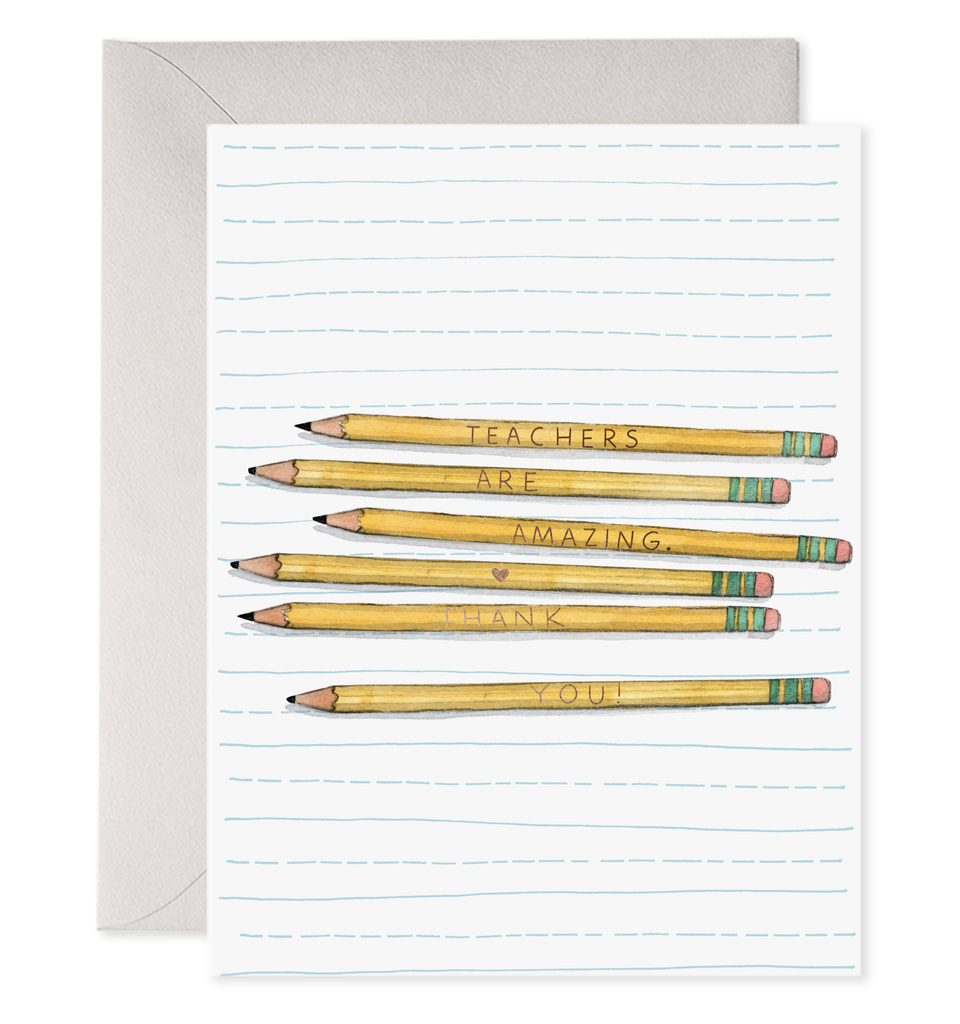 Teacher Pencils — Thank You Card
