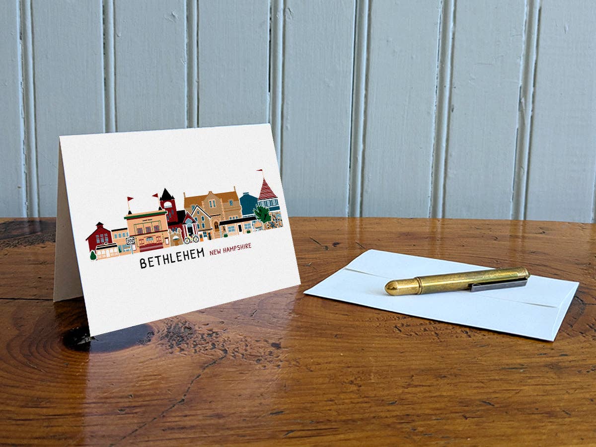 Bethlehem New Hampshire Cityscape Blank Greeting Card