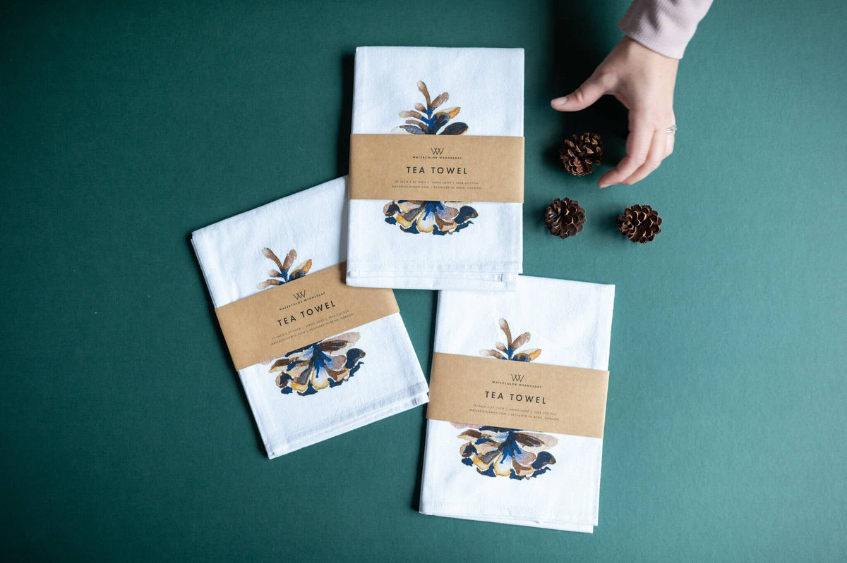 Pinecone Tea Towel