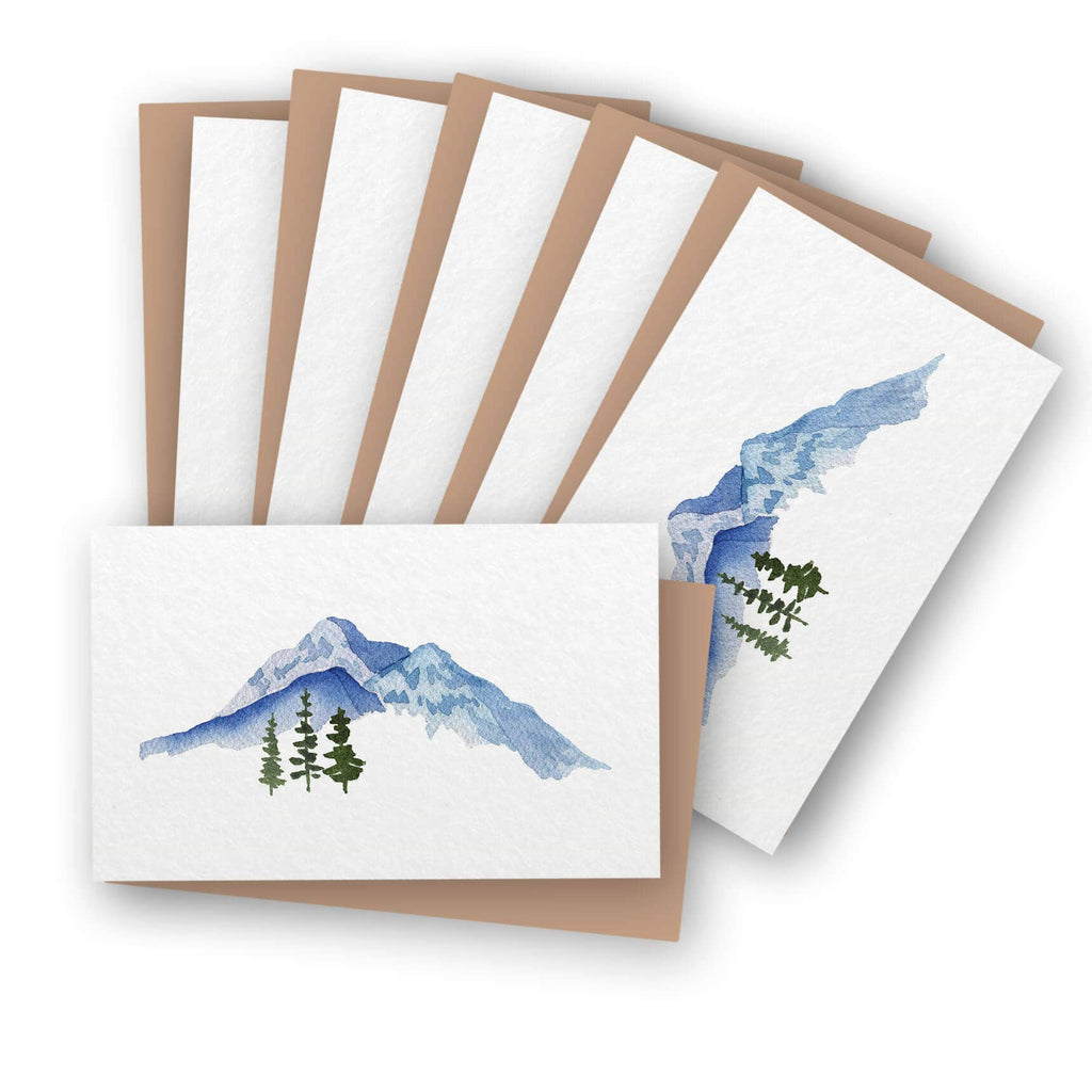 Minimalist Mountain Landscape | Gift Mini Greeting Cards