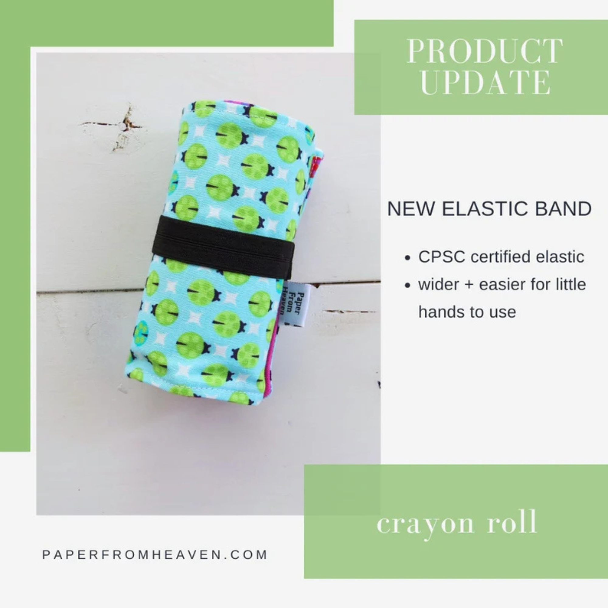 Ladybug Crayon Roll-Up | Travel Art Organizer for Kids