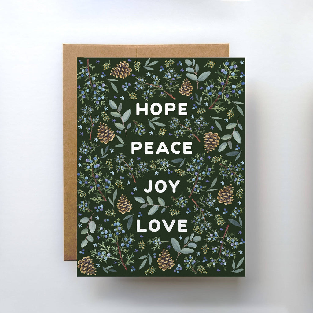 Winter Greenery Holiday Card