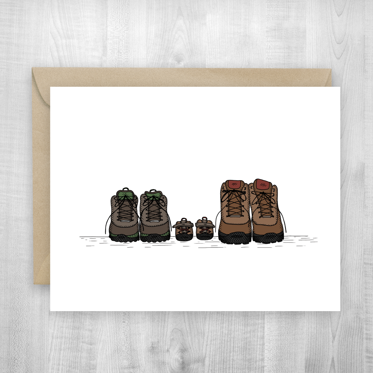 Baby Hiking Boots Card