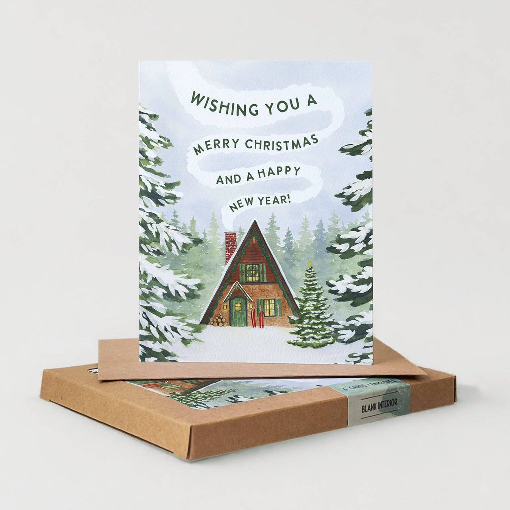 Christmas Cabin Holiday Card — Boxed Set of 6