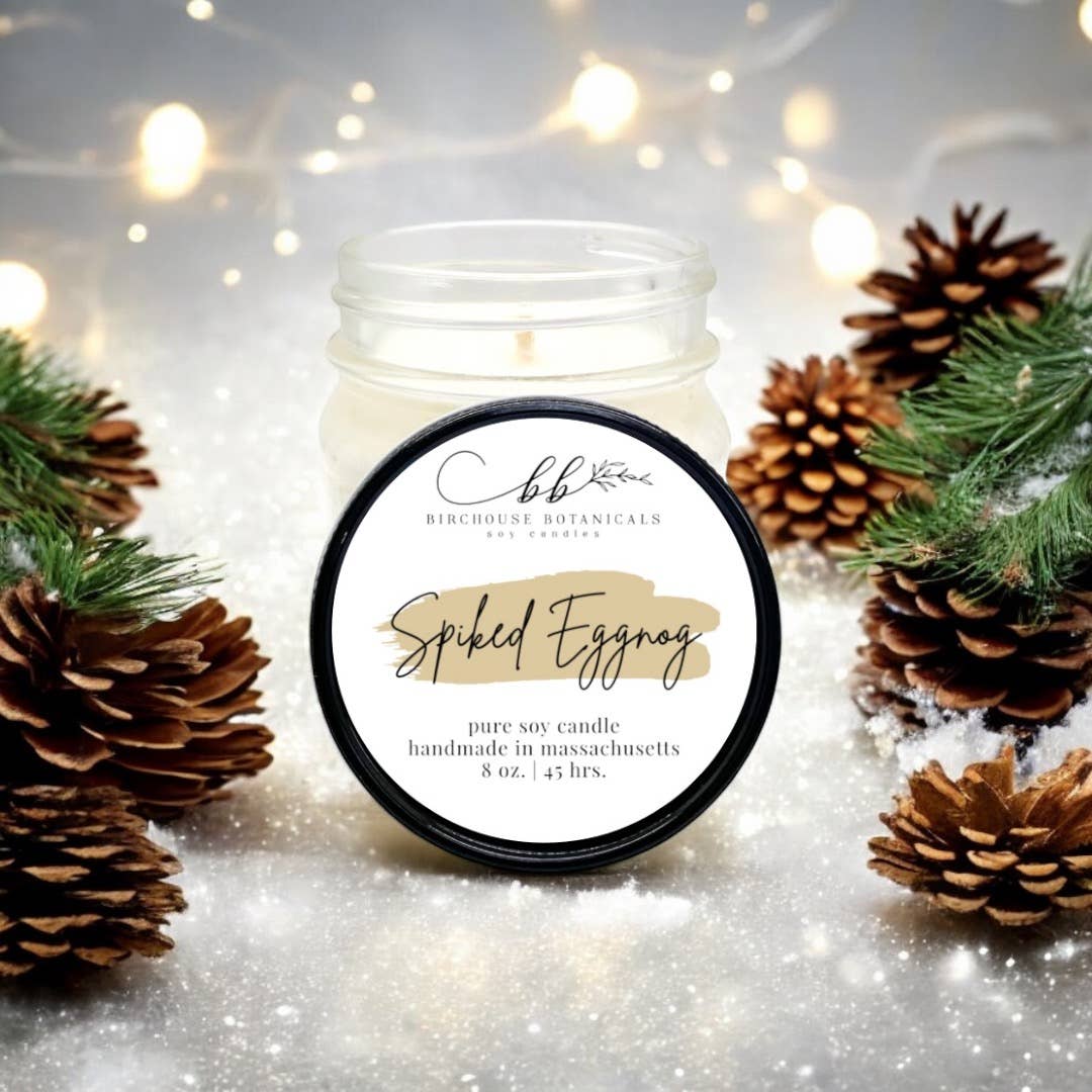 Spiked Eggnog 8 oz. Soy Candle - Holiday Gifts & Decor