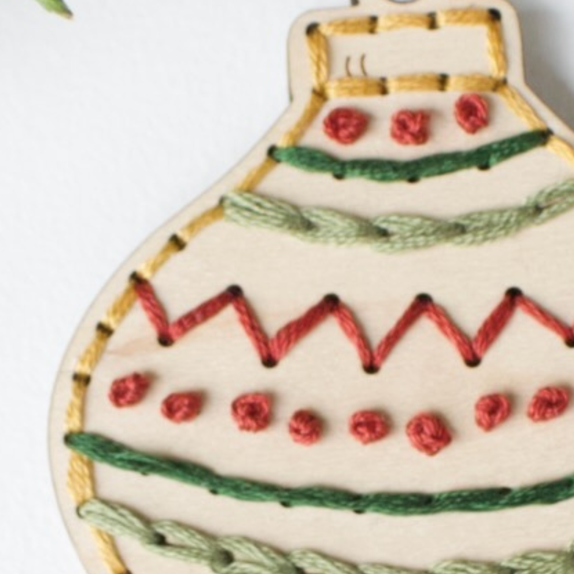 Vintage Glass Christmas Ornament Embroidery DIY Kit