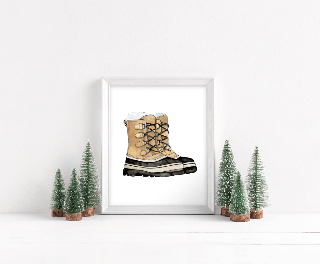 Sorrel Boot Watercolor Art Print