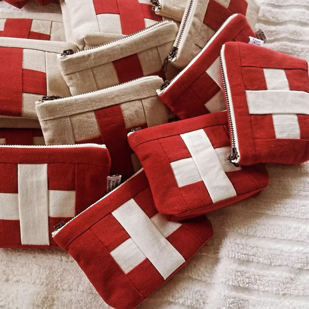 Handmade First Aid Travel Bag | Red/White