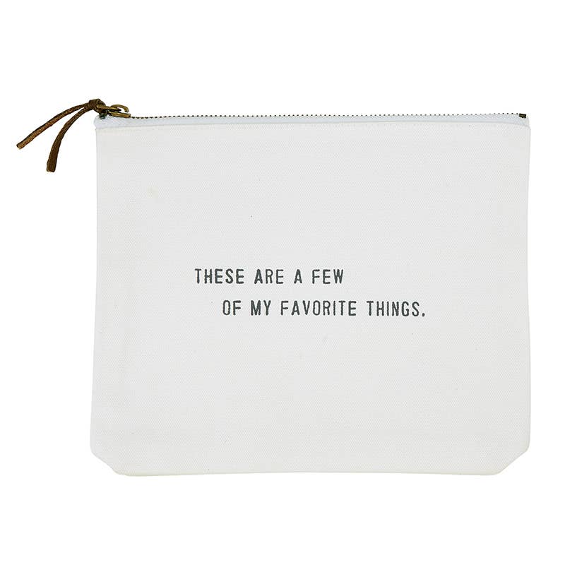 "A Few Of My Favorite Things" Canvas Zip Pouch