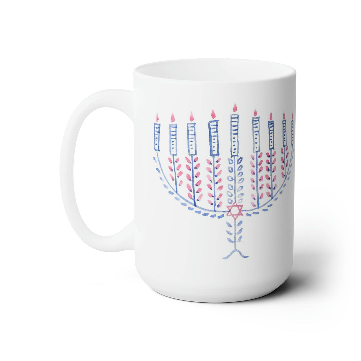 Menorah Hanukkah Ceramic Coffee Mug