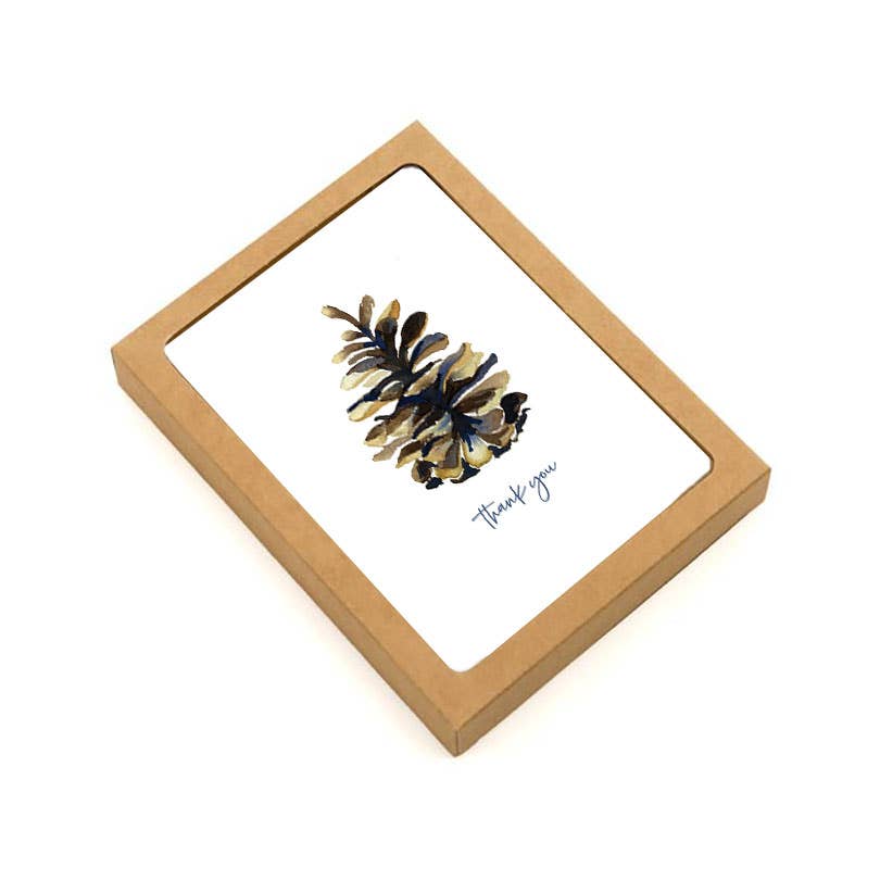 Pinecone Thank You Card